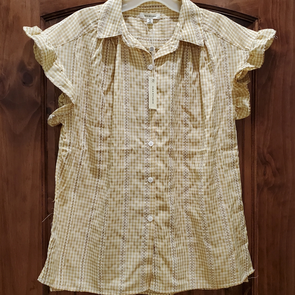🆕️ Max Studio Check Blouse